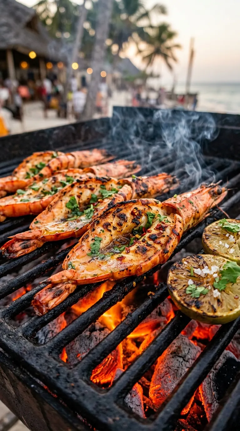 Swahili Fish Wet Fry & Coconut Curry Station — Spiced tomato reduction with tandoori clay-oven butter naan in Kitusuru.
